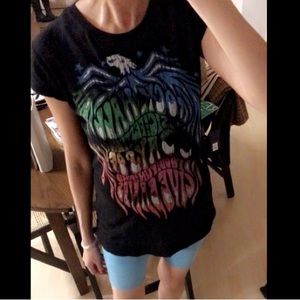 Vintage Rock and Roll Hall of Fame Music Festival Black Graphic Tee Tshirt